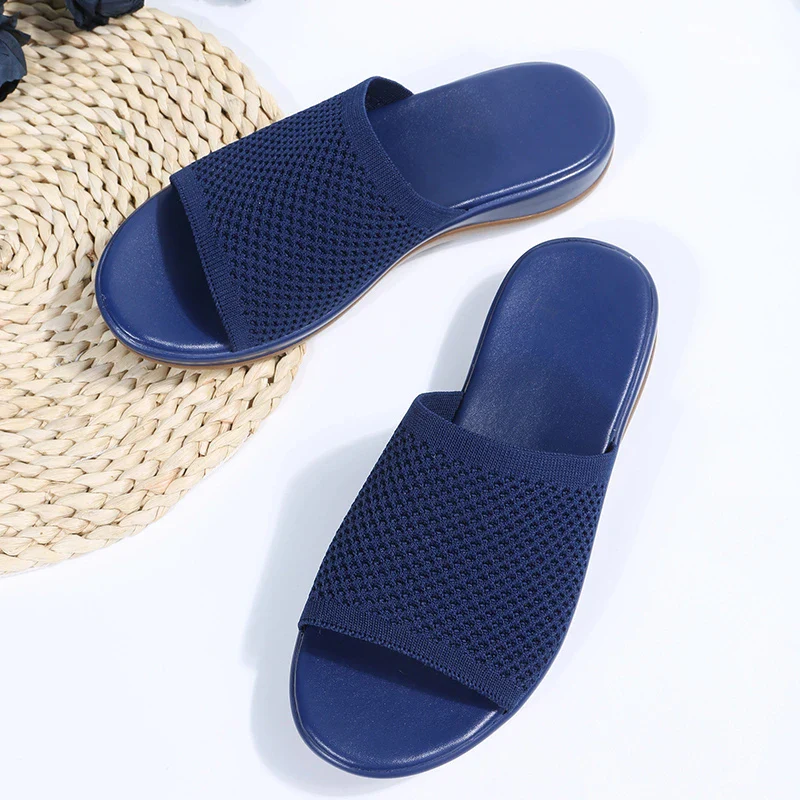 Women's Summer Mesh Slip-on Sandals with Open Toe Style - Image 6