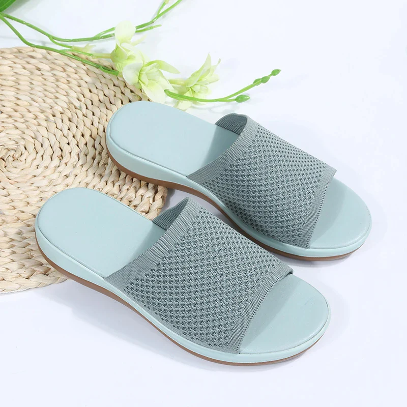 Women's Summer Mesh Slip-on Sandals with Open Toe Style - Image 7