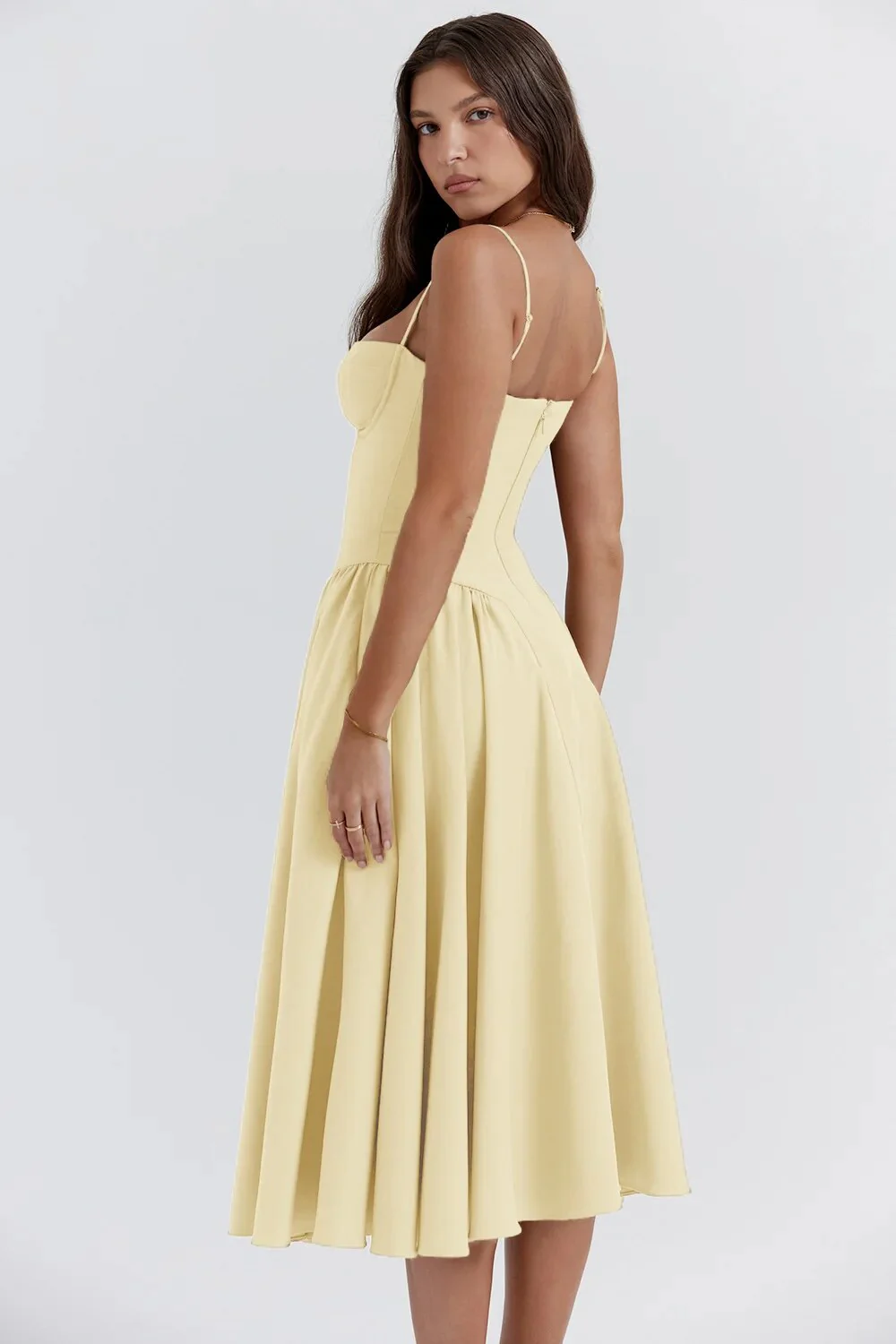 Women's Summer Midi Dress with Gathered Full Skirt and Sleeveless - Image 18