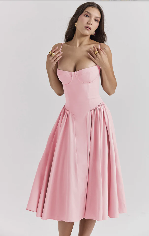Women's Summer Midi Dress with Gathered Full Skirt and Sleeveless - Image 19