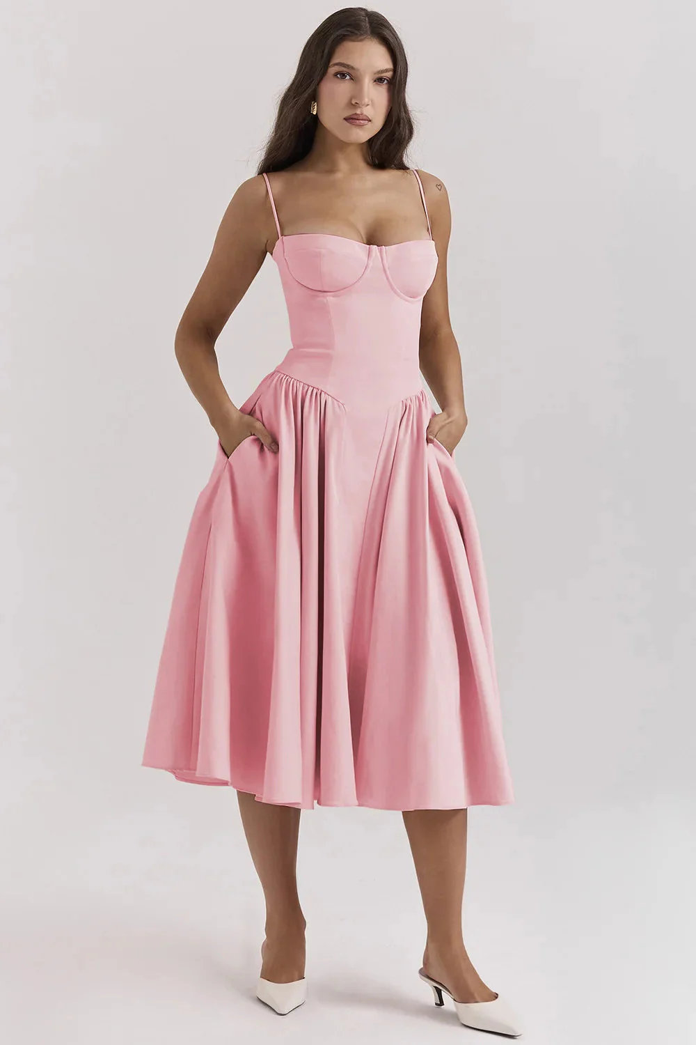 Women's Summer Midi Dress with Gathered Full Skirt and Sleeveless - Image 20