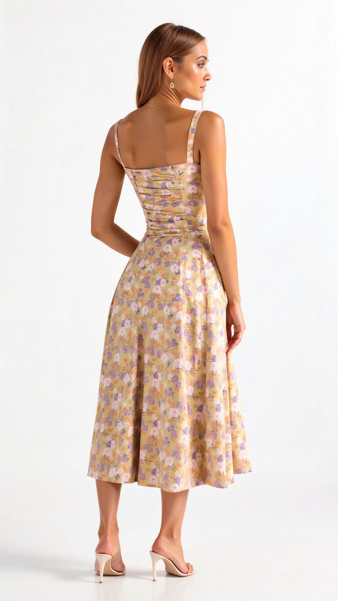 Women's Summer Midi Dress with Sleeveless and Drawstring - Image 9