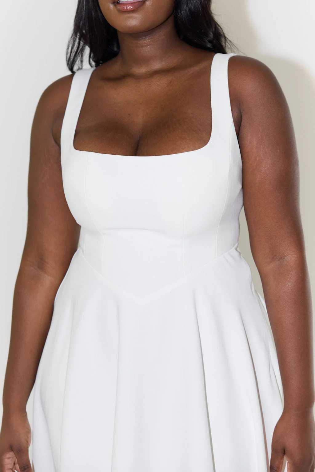 Women's Summer Midi Dress with Square Neckline and Sleeveless - Image 7