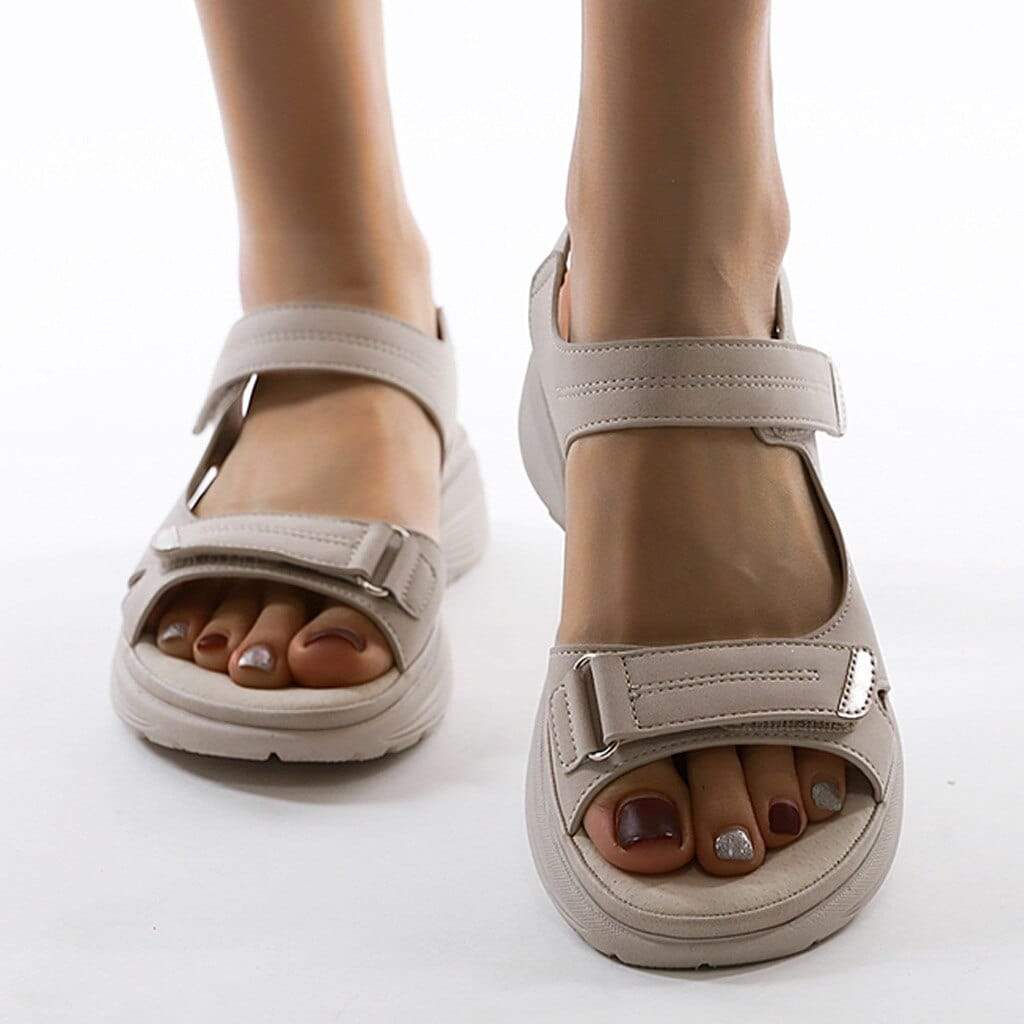 Women's Summer Platform Sandals with Open-toe and Hook-and-Loop Style - Image 4