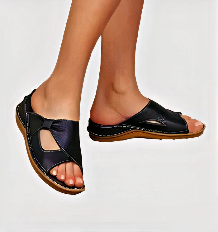 Women's Summer Slip-on Sandals with Cut-out Designed - Image 4