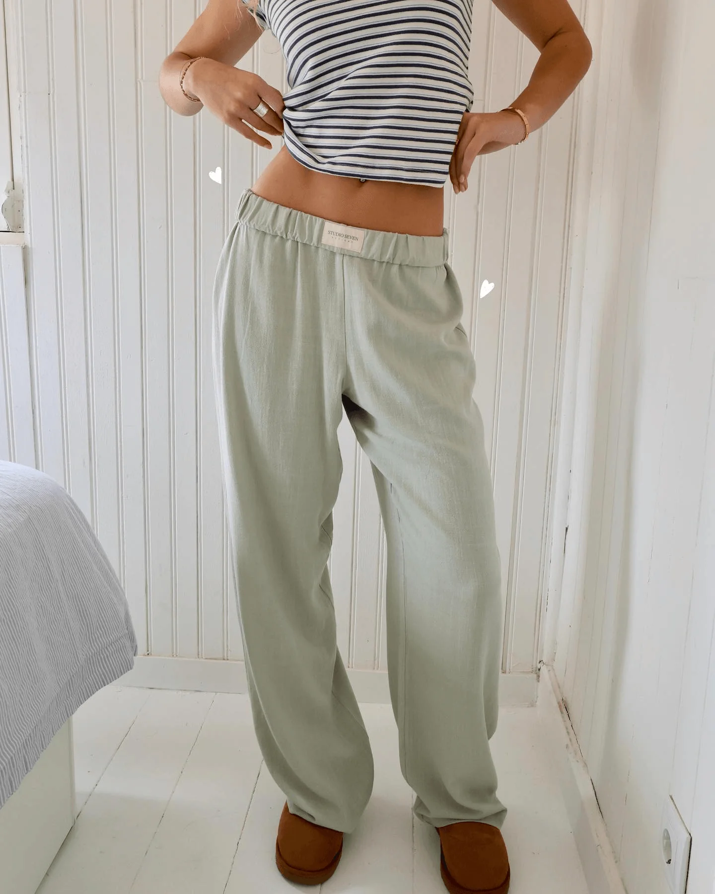Women's Summer Soft Fabric Trouser with Elastic Waistband - Image 4