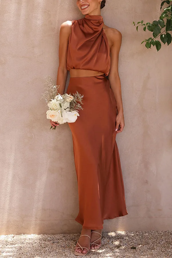 Women's Summer Two Piece Formal Set with Smooth Fabric - Image 8