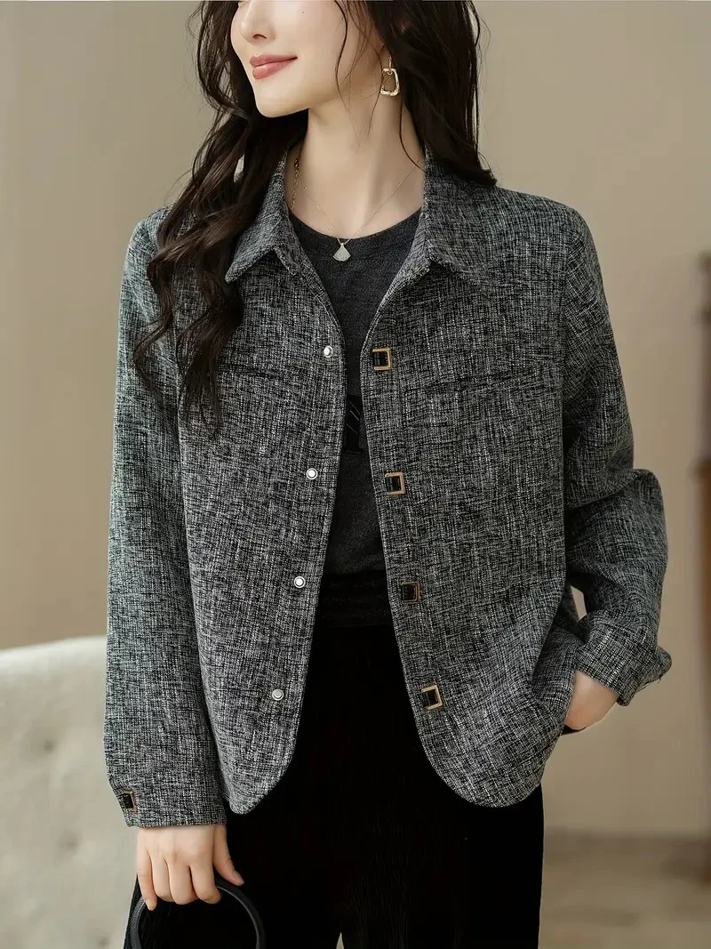 Women's Textured Button-Up Jacket - Image 5