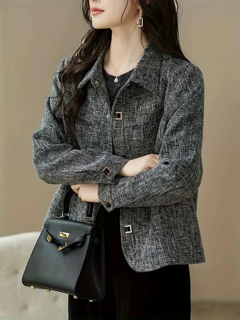 Women's Textured Button-Up Jacket - Image 6