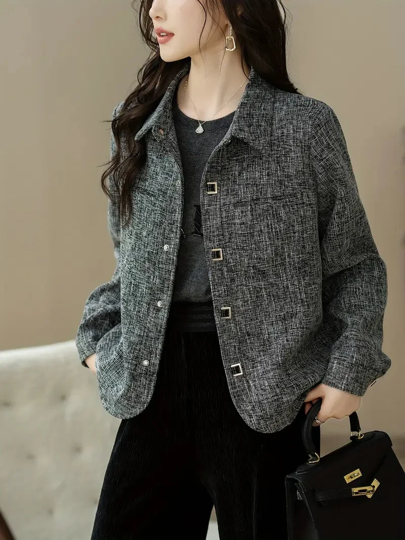 Women's Textured Button-Up Jacket - Image 7