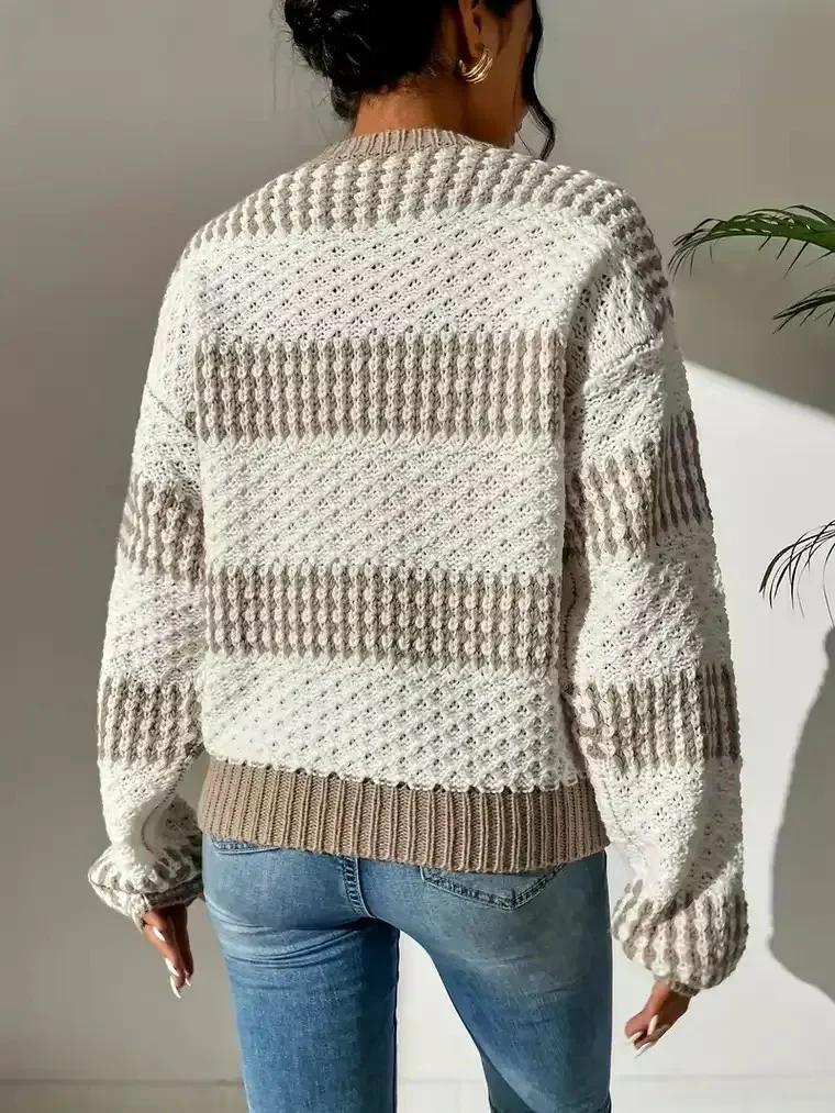 Women's Textured Knit Sweater - Image 3