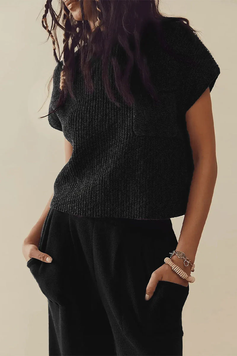 Women's Two Piece Set with Knitted Blouse and Pants - Image 9