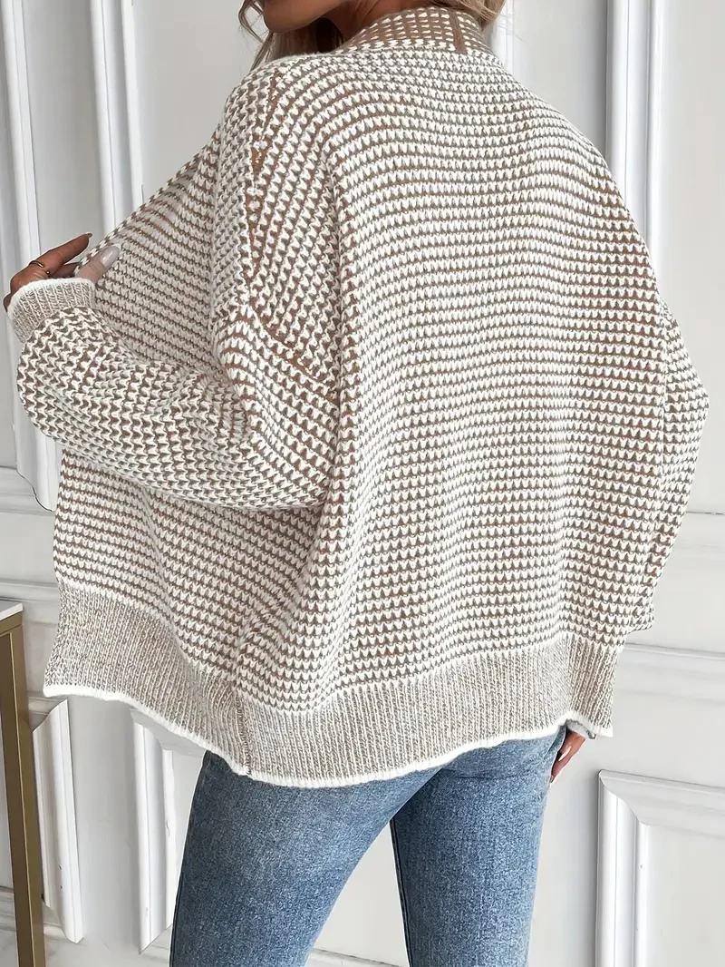 Women's Waffle-Knit Cardigan - Image 5