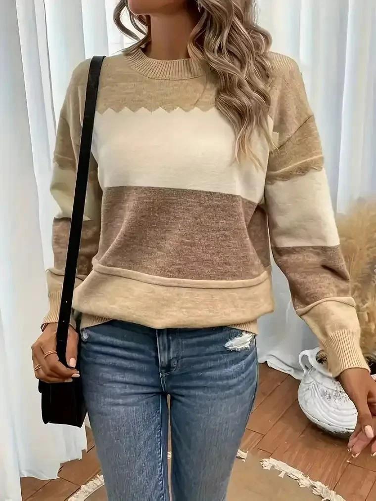 Women's Zig-Zag Colour-Block Sweater - Image 4